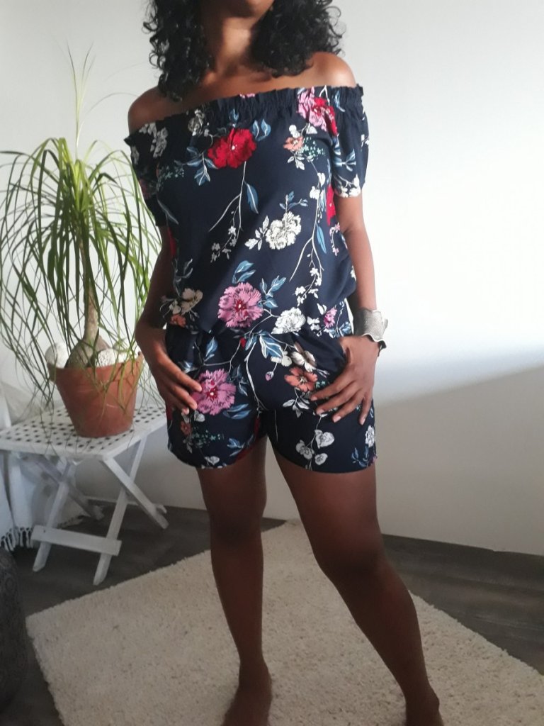 Combi-short marine imprimé