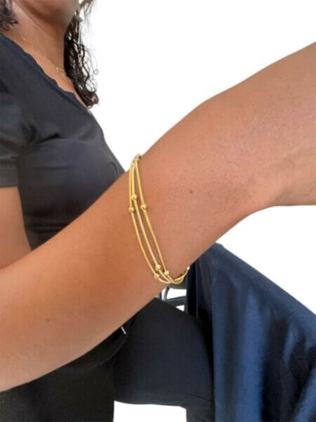 BIJOUX Bracelet acier inoxydable doré