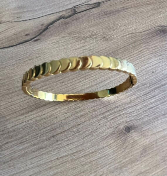 Bracelet en Acier Inoxydable Plaqué Or PVD